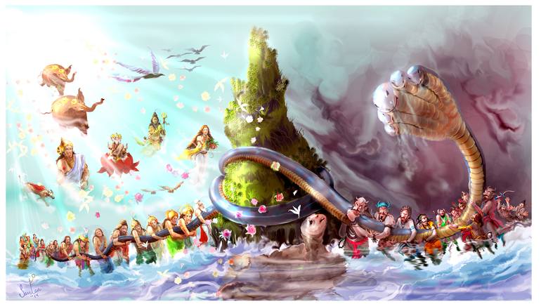 সমুদ্ৰ মন্থনৰ সময়ত উদ্ভৱ হোৱা ১৪ টা ৰত্নৰ পিছত লুকাই থকা অৰ্থ:-